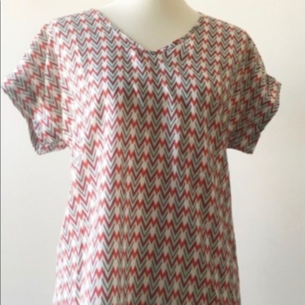 NWT Francesca's Tini Lili Coral Teal Blouse